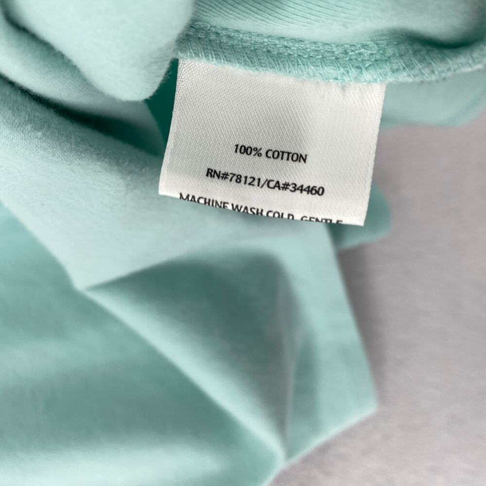 EILEEN FISHER Top M Cotton Jersey Interlock Crewneck Short Sleeve Green - Picture 7 of 10